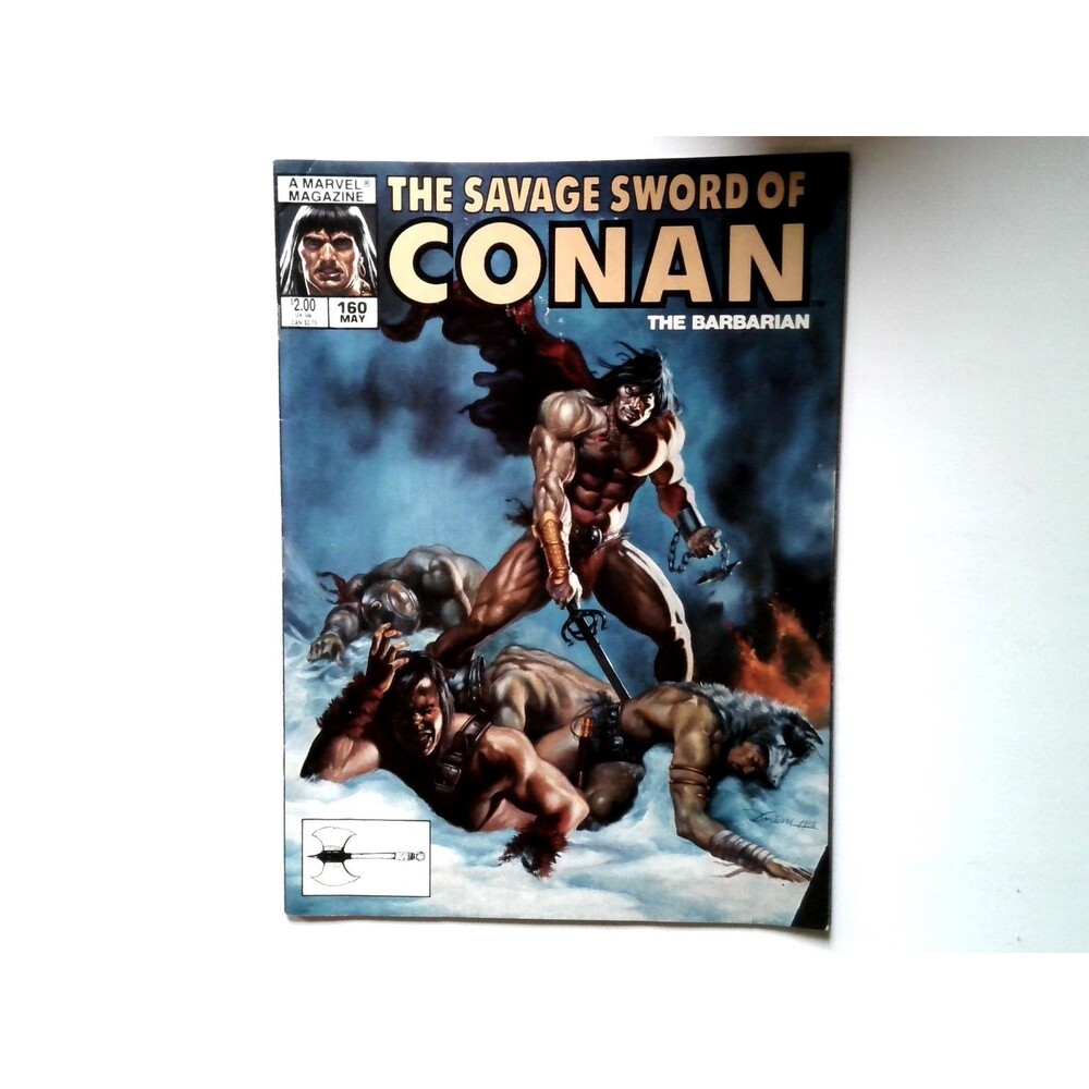 Savage Sword of Conan #160 Marvel Magazine 1989 Earl Norem Cover Torn Edge